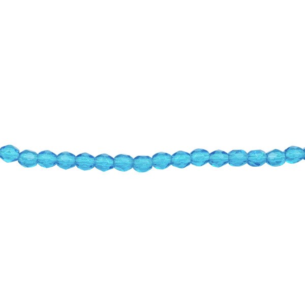 339-16.SLC.1.jpg 3mm Capri Blue Bead Strand - Firepolished Image