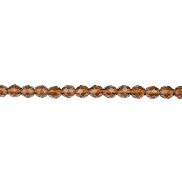 339-99.SLC.1.jpg 8mm Smokey Topaz Bead Strand - Firepolished Image