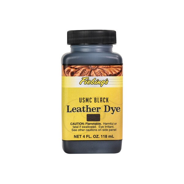 Fiebings Leather Dye - USMC Black, 4 oz