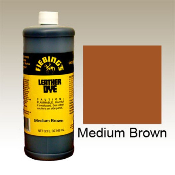 32 Oz. Fiebings Leather Dye - Medium Brown