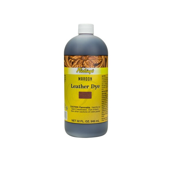 Fiebings Leather Dye - Maroon, 32 oz