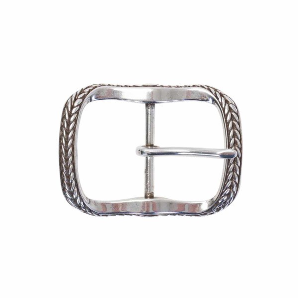 1-1/2 Brass Square Center Bar Buckle (#20944)