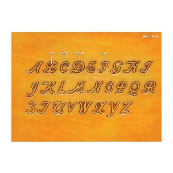 374-7890435.SLC.01.jpg Maker Aid - ¾" Cursive Alphabet Image