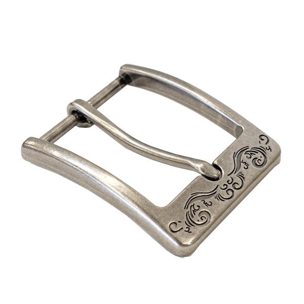 378-3202.SLC.2.jpg Squared Engraved Buckle Antique Nickel - 1 1/2" Image