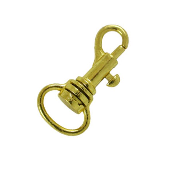 Heavy duty gold solid brass small trigger snap swivel snap hook ,8mm 1 –  DMleather