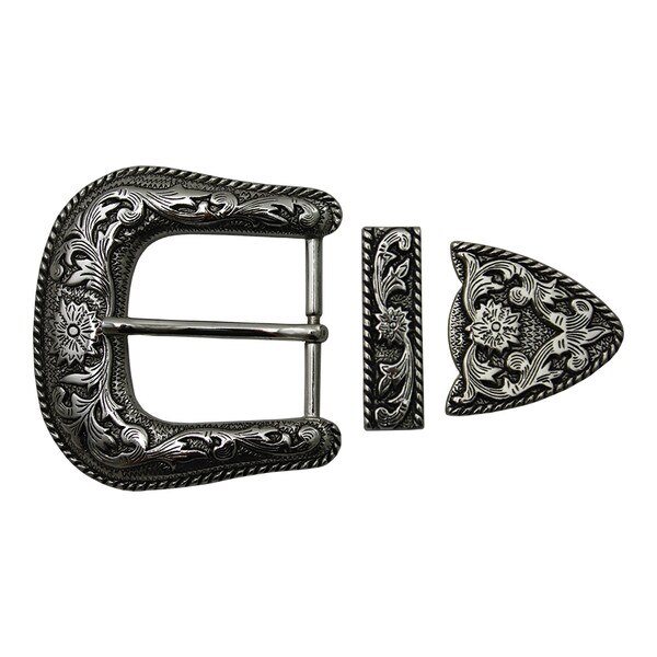 4-188100.SLC.jpg 1 ½" Victoria Buckle Set - Antique Silver Plate Image