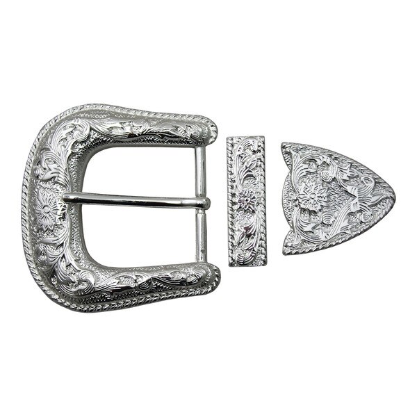 4-188102.SLC.jpg 1 ½" Victoria Buckle Set - Silver Plate Image