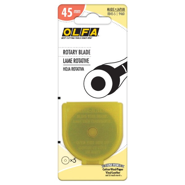 401-9460.SLC.02.jpg 45mm Olfa Rotary Blade - 5 Pack Image