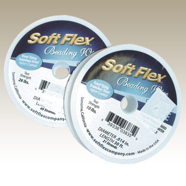 402-01430.SLC.jpg SoftFlex Beading Wire - Stainless Steel .014 - 100ft Image