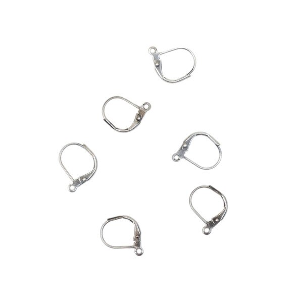 402-232.SLC.1.jpg 6pk Leverback Earwire - Antique Silver Image