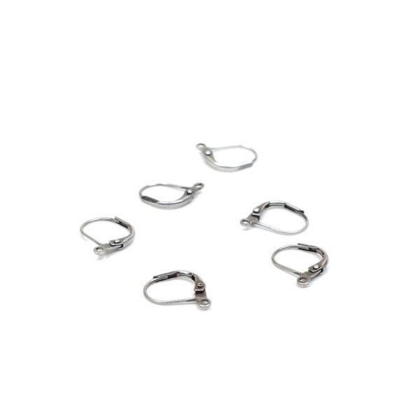 402-232.SLC.2.jpg 6pk Leverback Earwire - Antique Silver Image