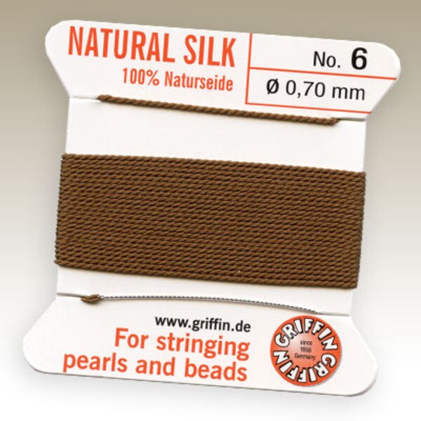 45-0607.SLC.jpg #6 Silk Cord - Brown 2 Meters Image
