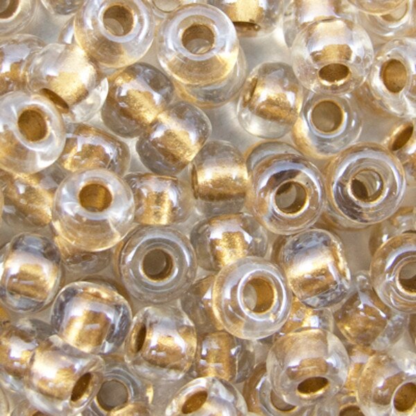 45-69234.SLC.jpg 6/0 Seed Beads - Metallic Gold Crystal 20g Image
