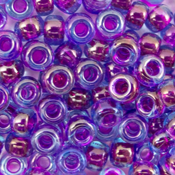 45-69352.SLC.jpg 6/0 Seed Beads - Fuchsia Aqua Luster 20g Image