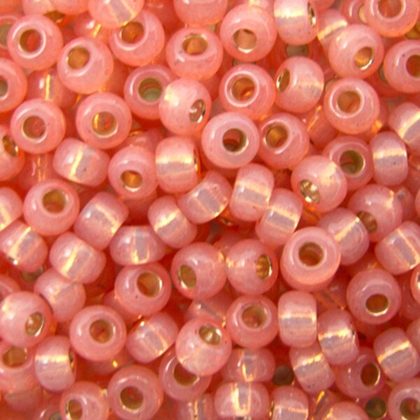 45-89642.SLC.jpg 8/0 Seed Beads - Dyed Salmon Alabaster 22g Image