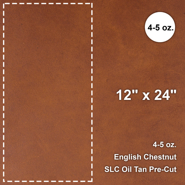 485-3014.SLC.1.jpg English Chestnut Oil Tan Pre-Cut 12"x 24" Image