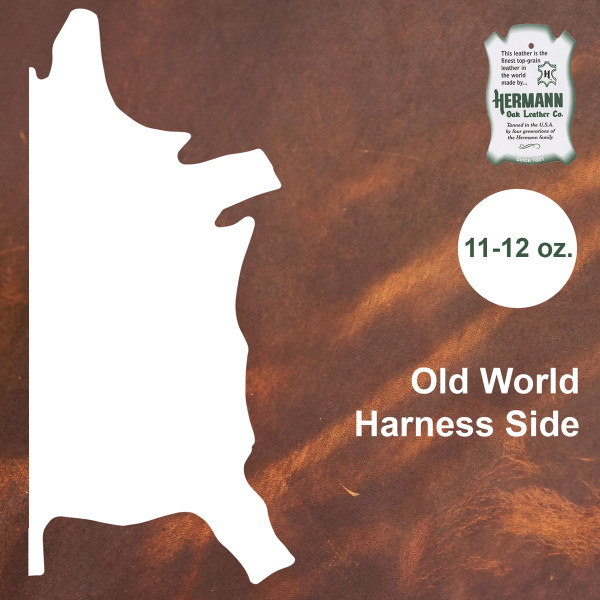 49-5.SLC.1.jpg Hermann Oak Old World Harness Side 11-12 oz. Image