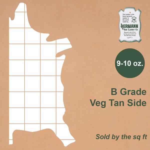 49-72010.SLC.1.jpg Hermann Oak B Grade Veg Tan 9-10 oz. Image