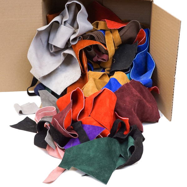 540-100.SLC.4.jpg Suede Remnants - Assorted Colors 6 lbs Image