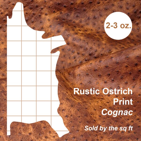 57-7510.SLC.3.jpg Rustic Ostrich Print - Cognac Image