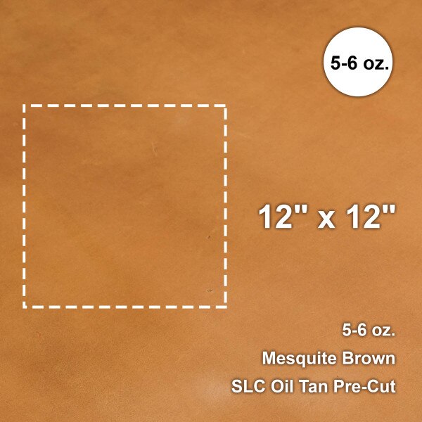579-1320.SLC.01.jpg Mesquite Brown 5-6 oz. Oil Tan Pre-Cut 12" x 12" Image