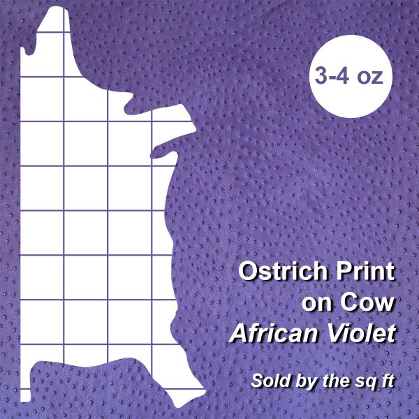 62-49.SLC.4.jpg Ostrich Print on Cow Sides - African Violet Image