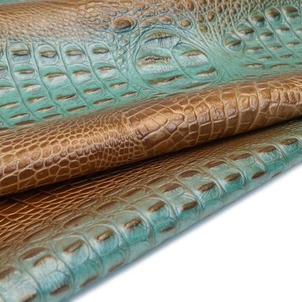 665-1510.SLC.1.jpg Italian Hornback Embossed Side - Turquoise Copper Image