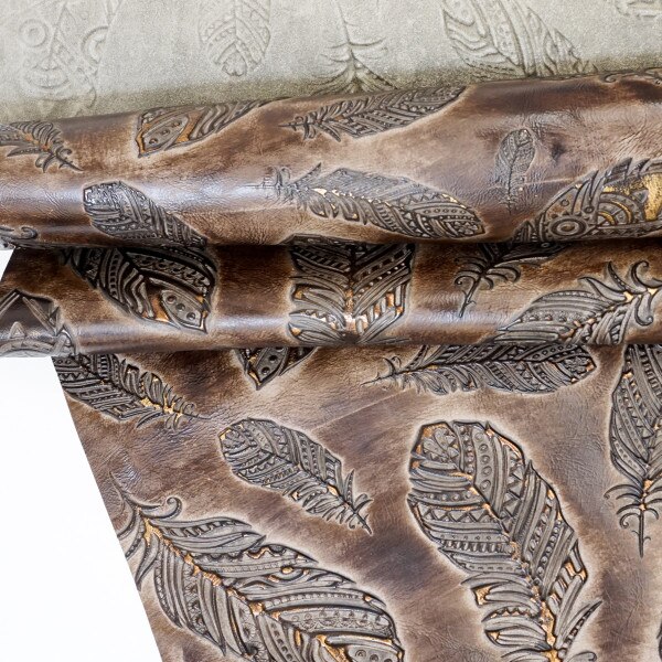 665-1902.SLC.1.jpg Embossed Plume Hide - Cappuccino Image