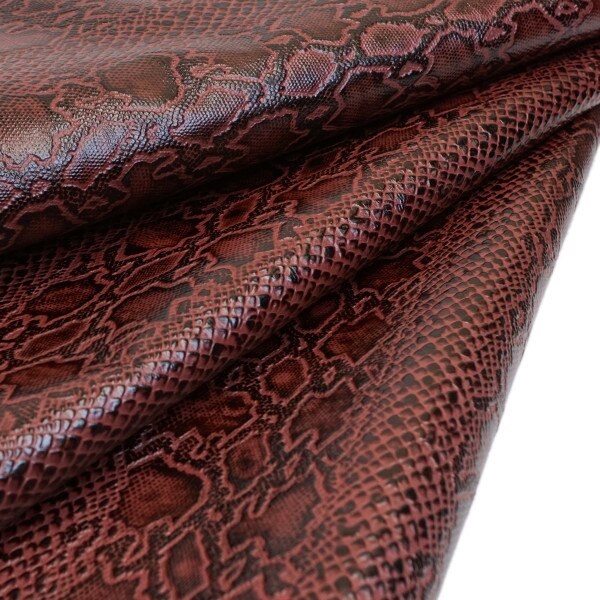 665-3051.SLC.1.jpg Embossed Python Hide - Garnet Image