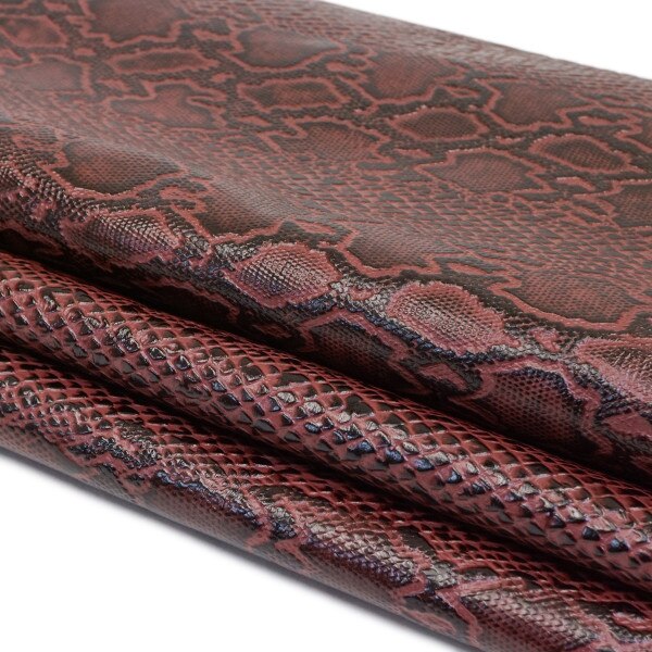665-3051.SLC.3.jpg Embossed Python Hide - Garnet Image