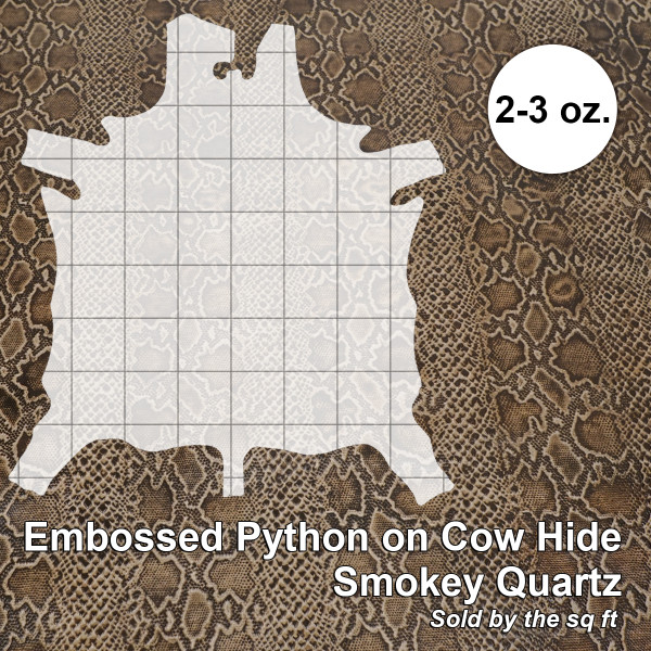 665-3052.SLC.4.jpg Embossed Python Hide - Smokey Quartz Image