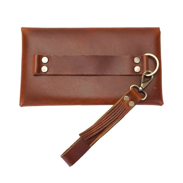 860-707011.SLC.10.jpg Fringed Leather Wristlet Strap - Copper Cowboy Image