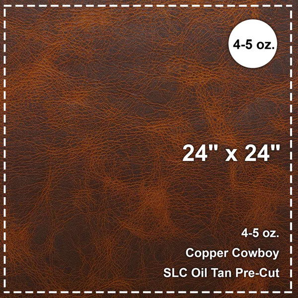 860-70740.SLC.01.jpg Copper Cowboy 4-5 oz. Oil Tan Pre-Cut 24" x 24" Image