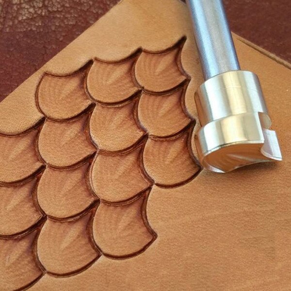  DandS ltd Leather Stamp Tools Stamps Stamping Carving Punches  Tool Craft Leathercrafting Dragon Scale