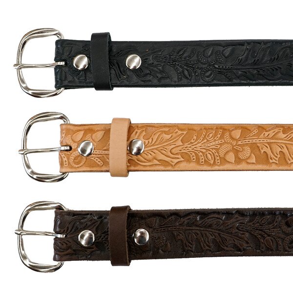 FPB-19.SLC.2.jpg Oak Leaf Embossed Belt Image