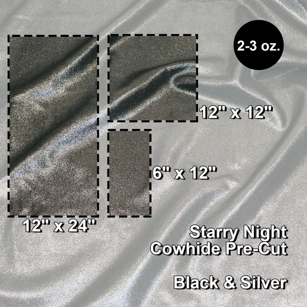 PCSN.SLC.1.jpg Starry Night Suede - Black & Silver Pre-Cuts Image