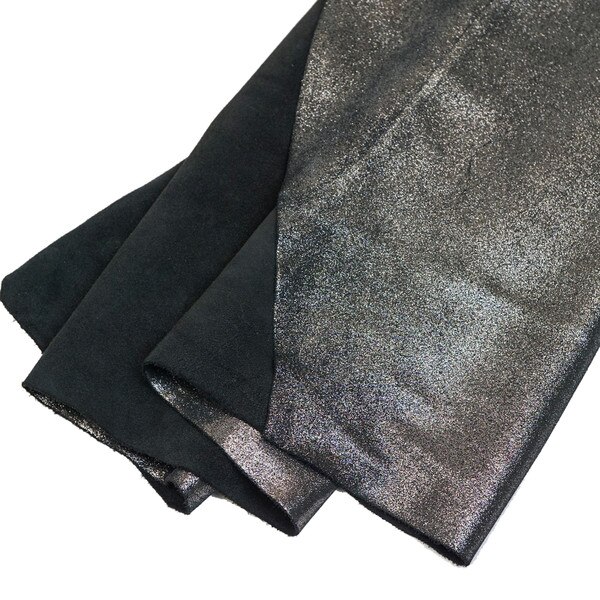 PCSN.SLC.4.jpg Starry Night Suede - Black & Silver Pre-Cuts Image
