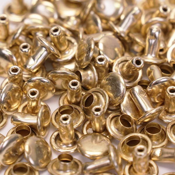 SBDCR.Brass.Small.02.jpg Double Capped Rivet - Solid Brass Image
