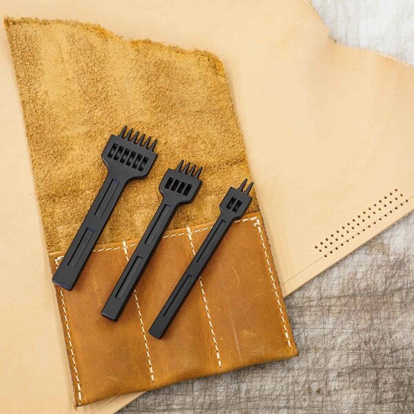 COHEALI 3pcs Hole Punch Tools Leather Stitching Kit Leather Punch Leather  Kits for Beginner Punch Tool for Leather Crafts Tool for Leather Work  Shower